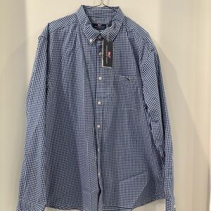 Vineyard Vines Navy and White Checkered Shirt